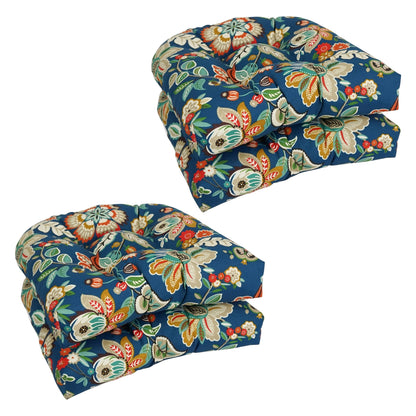 Cuscini per sedie da interno/esterno con schienale arrotondato da 19 pollici (set da 4) - 19 x 19