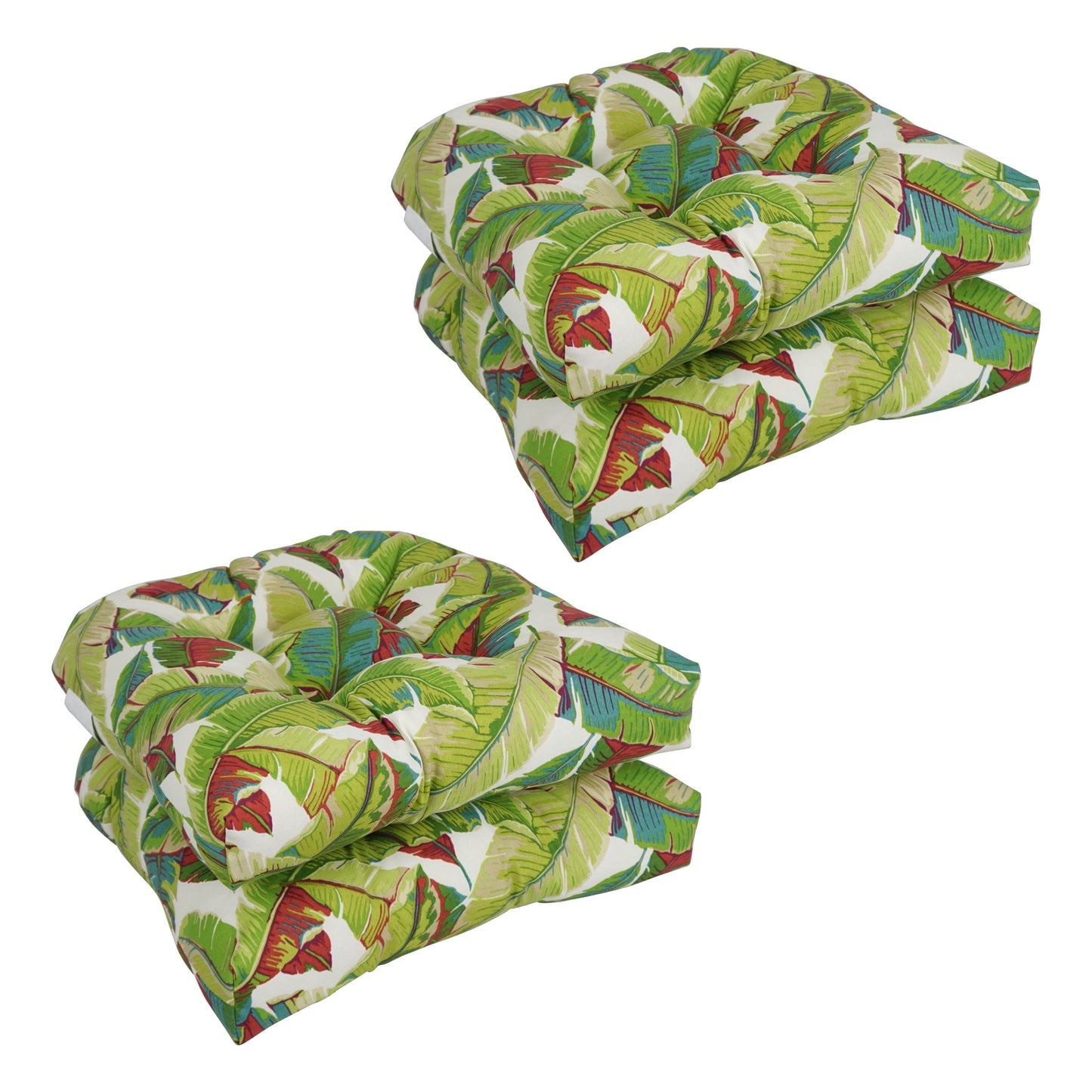 Cuscini per sedie da interno/esterno con schienale arrotondato da 19 pollici (set da 4) - 19 x 19