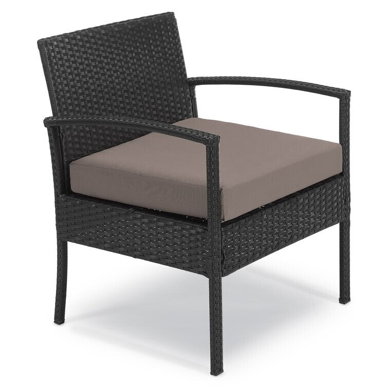 Gruppo di posti a sedere per esterni per 2 persone con cuscini