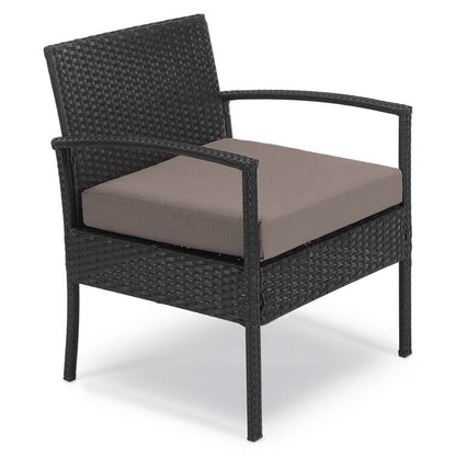 Gruppo di posti a sedere per esterni per 2 persone con cuscini