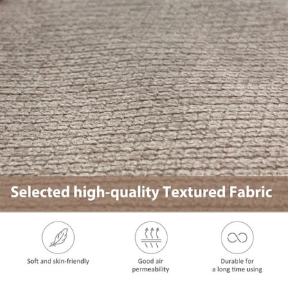 Set da soggiorno 2 pezzi, chaise longue imbottita con trapuntatura profonda e 2 cuscini, grigio caldo