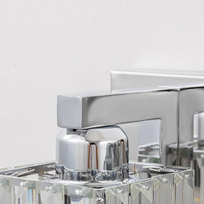 Applique da parete per mobiletto da bagno a 2/3/4/5 luci con paralume in cristallo