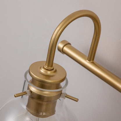 Applique da parete per mobiletto da bagno a 2/3 luci con paralume in vetro