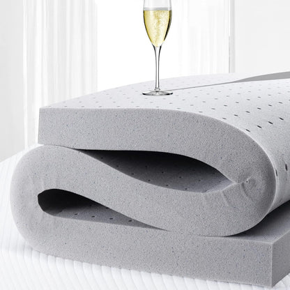 Coprimaterasso da 2 pollici King, coprimaterasso in memory foam in gel per letto matrimoniale per un sonno morbido e rinfrescante, allevia la pressione