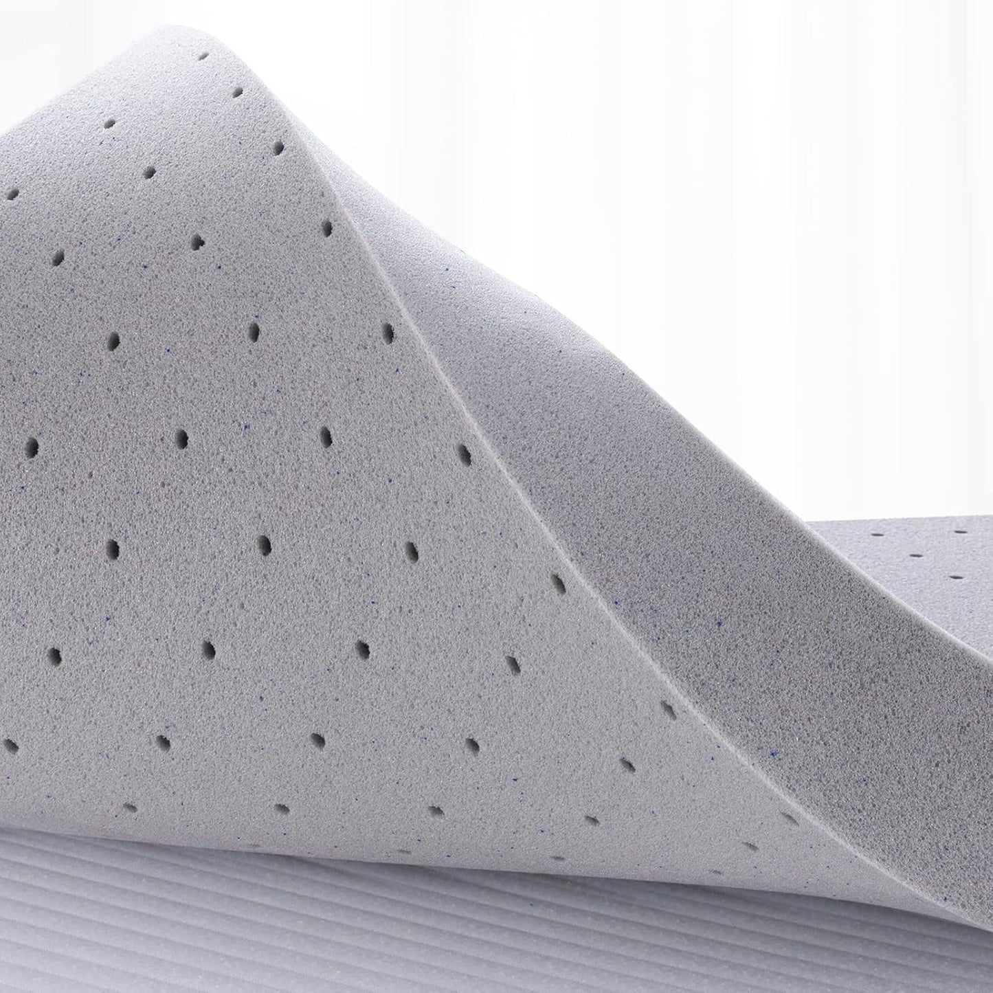 Coprimaterasso da 2 pollici Queen, coprimaterasso in memory foam in gel per letto matrimoniale per un sonno morbido e rinfrescante, allevia la pressione
