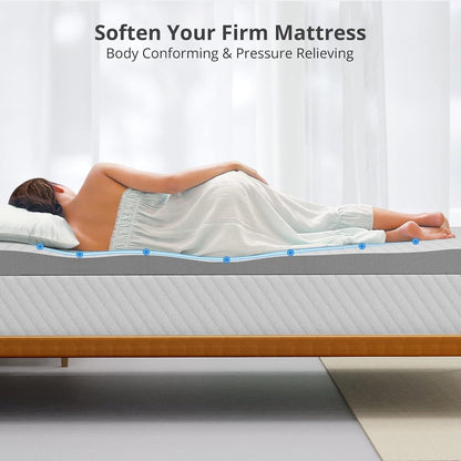 Materasso in memory foam Queen Gel da 2 pollici, rinfrescante e morbido, anti-pressione, CertiPUR