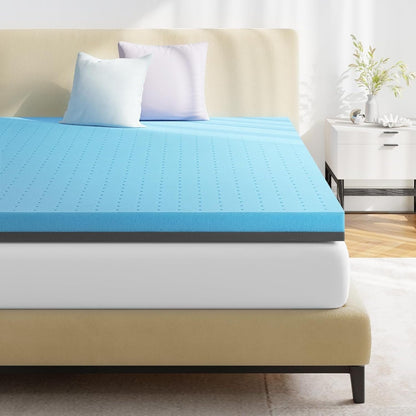 Materasso in memory foam Twin Gel da 2 pollici, sollievo dalla pressione rinfrescante e mal di schiena CertiPUR