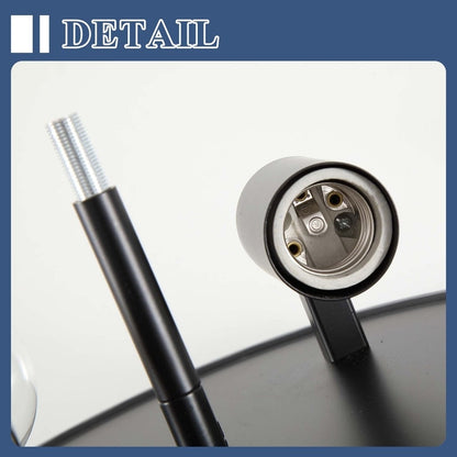 Plafoniera da soffitto a filo stile fattoria nera a 2 luci - Confezione da 2