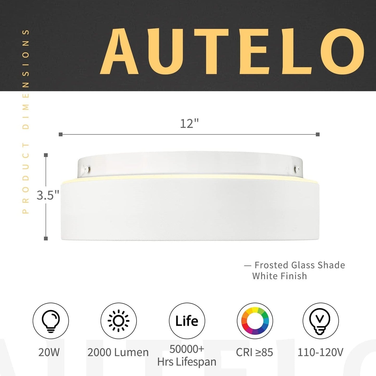 Plafoniera a filo a 2 luci con paralume in vetro smerigliato - 12,0 pollici LX 12,0 pollici WX 3,5 pollici H