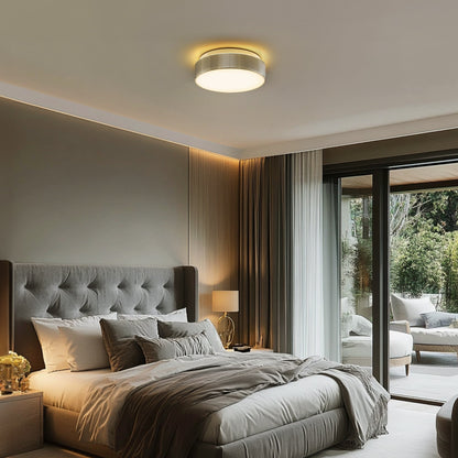 Plafoniera a filo a 2 luci con paralume in vetro smerigliato - 12,0 pollici LX 12,0 pollici WX 3,5 pollici H