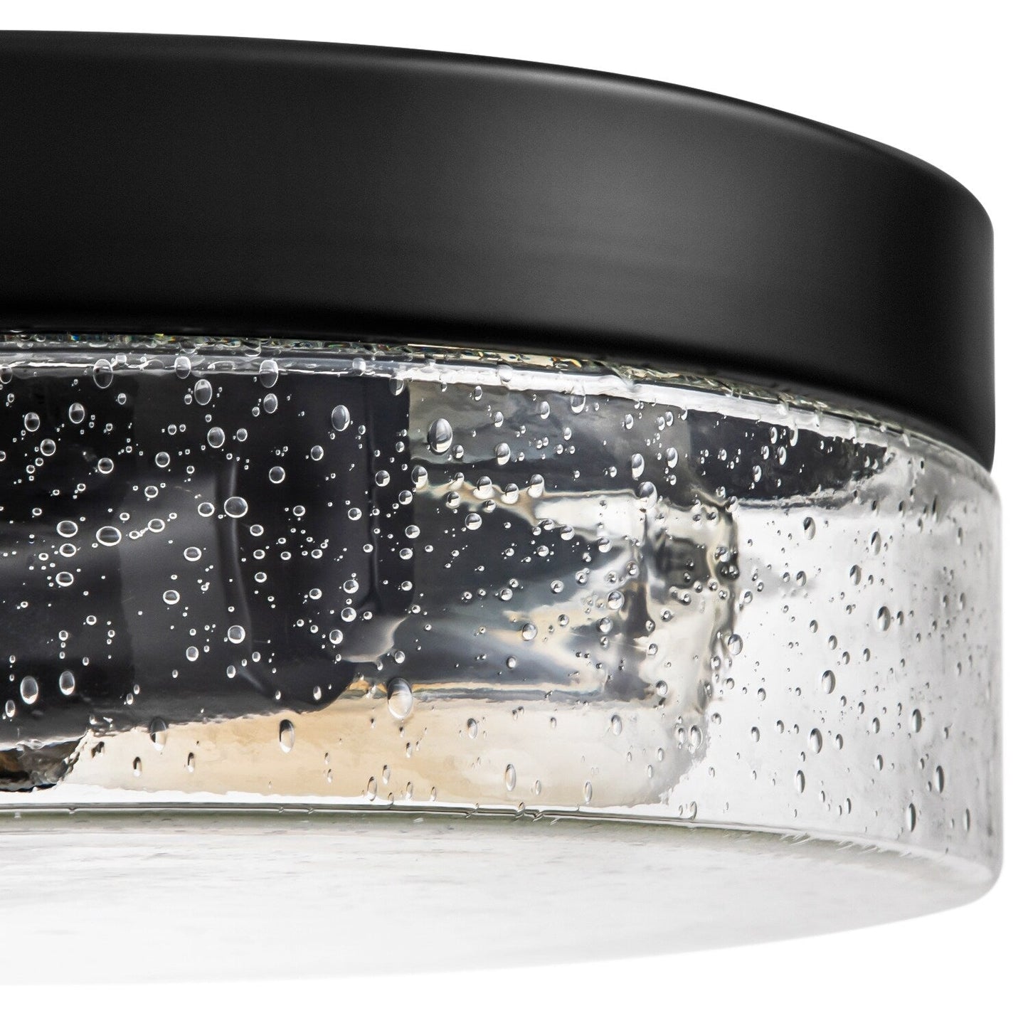 Lampada da soffitto a 2 luci moderna in stile fattoria, con cupola in vetro trasparente con semi/bolle