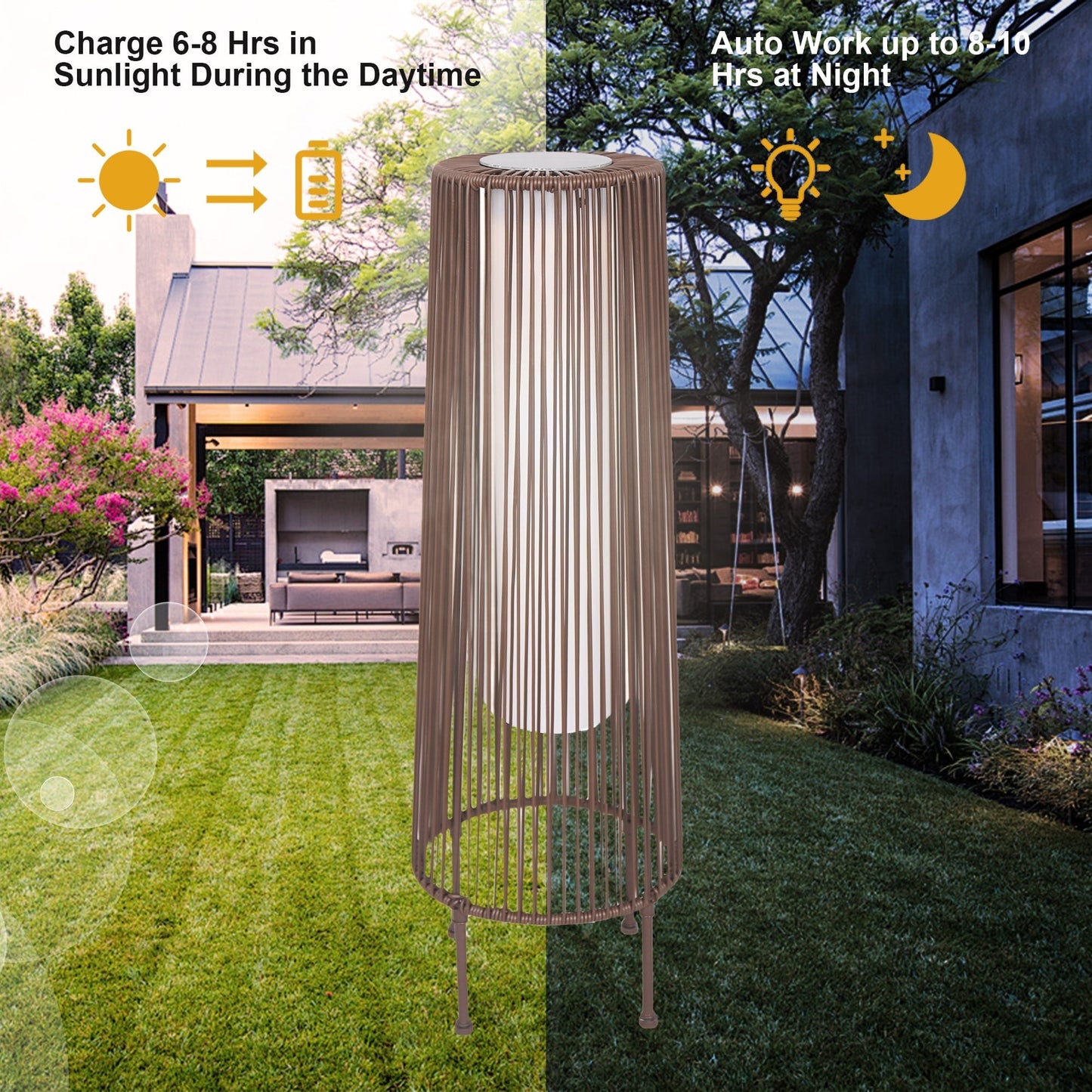 Confezione da 2 lampade da terra solari per esterni