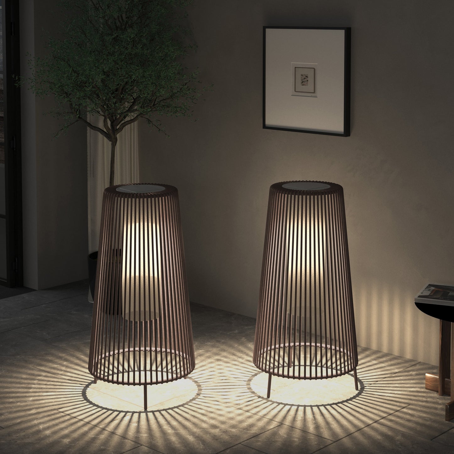 Confezione da 2 lampade da terra solari per esterni