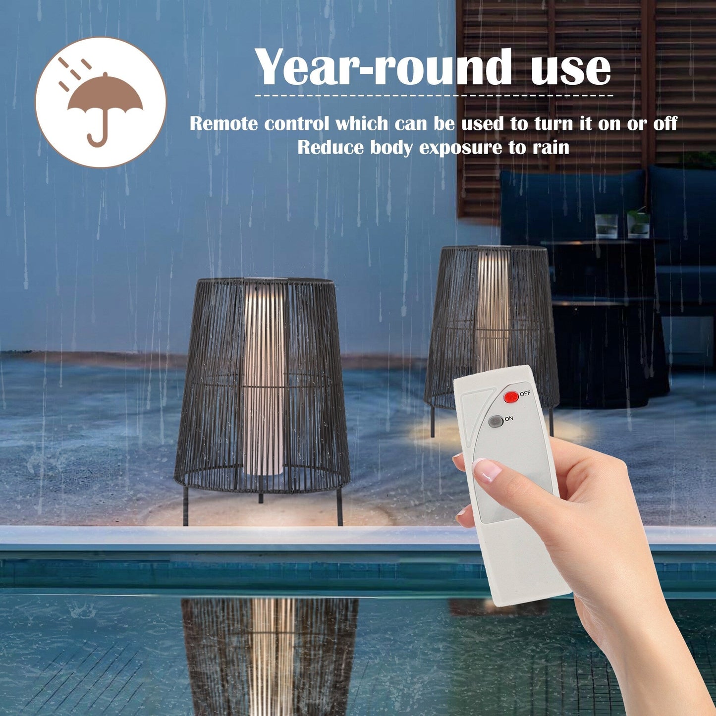 Confezione da 2 lampade da terra solari per esterni