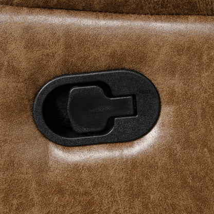 Set di divani manuali imbottiti da 2 pezzi con portabicchieri in marrone