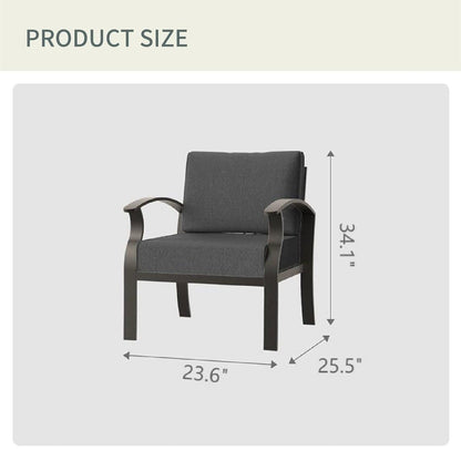 Divani e sedie da esterno in alluminio a 2 posti con cuscini neri