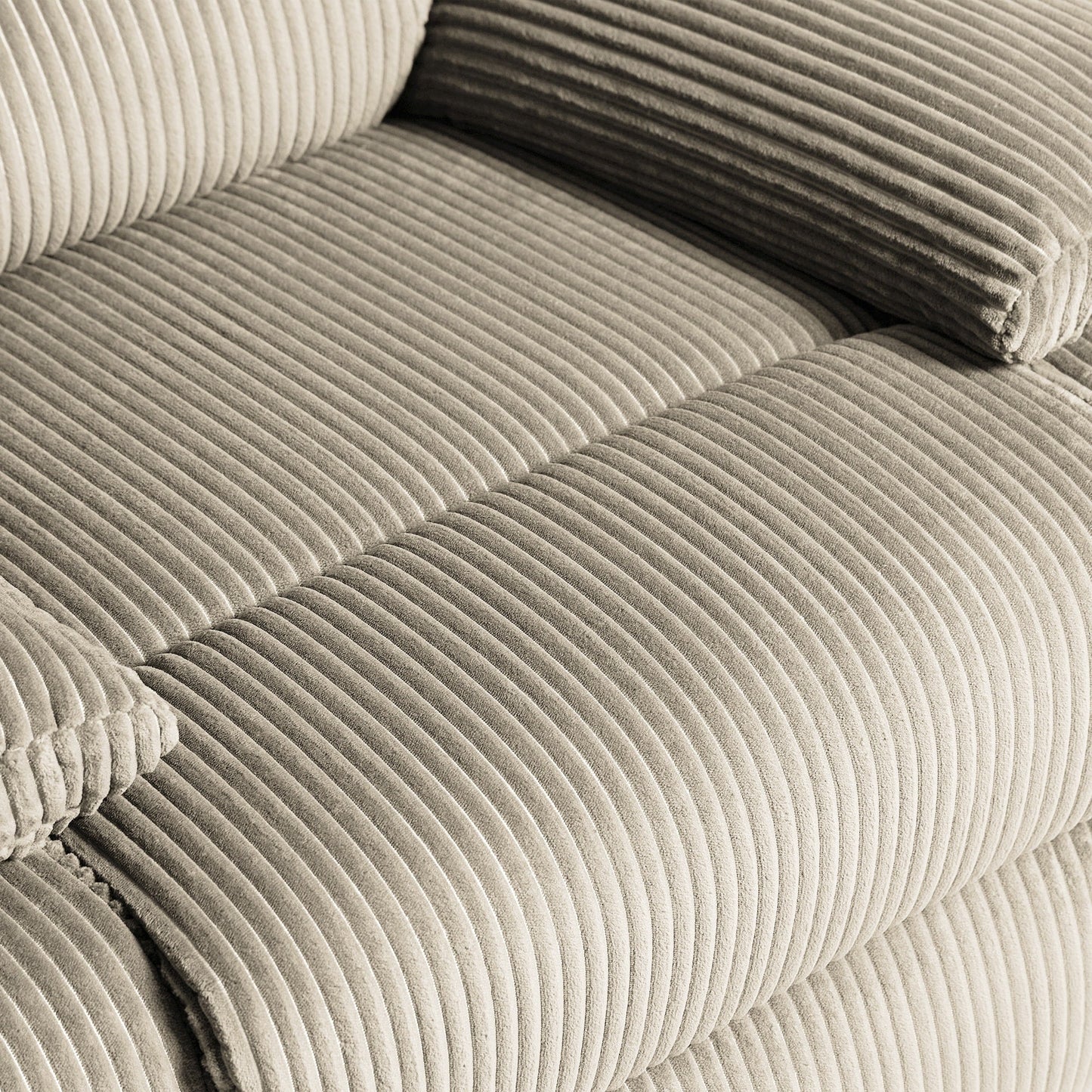 Set da 2 poltrone reclinabili manuali in velluto a coste con poggiapiedi