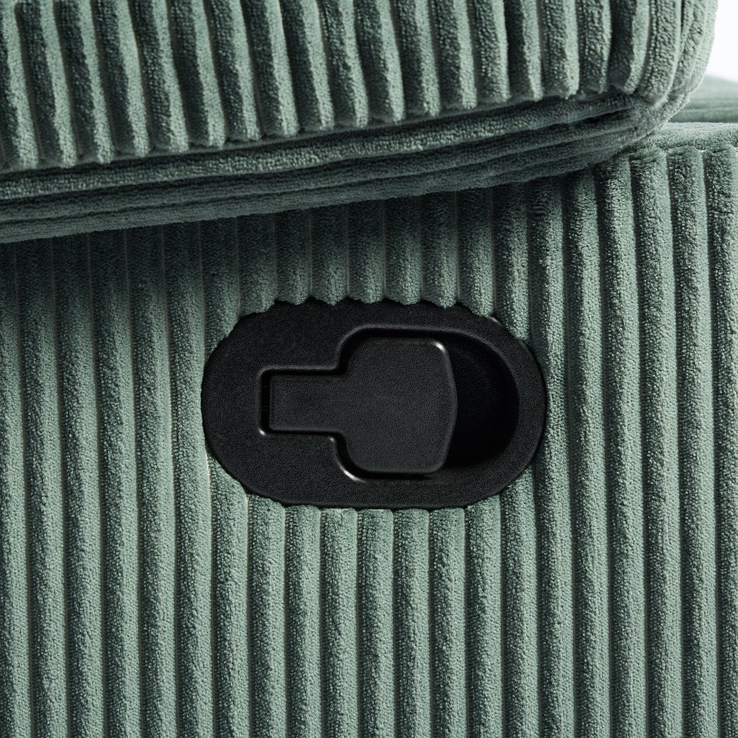 Set da 2 poltrone reclinabili manuali moderne in velluto a coste, poltrone reclinabili oversize con braccioli larghi