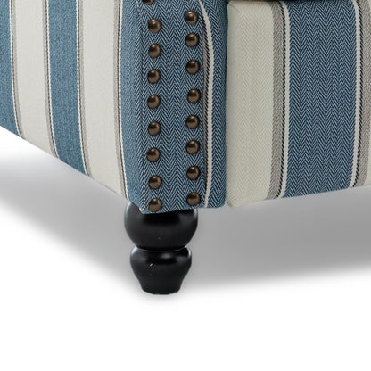 Set di 2 poltrone reclinabili imbottite con schienale a spinta e borchie