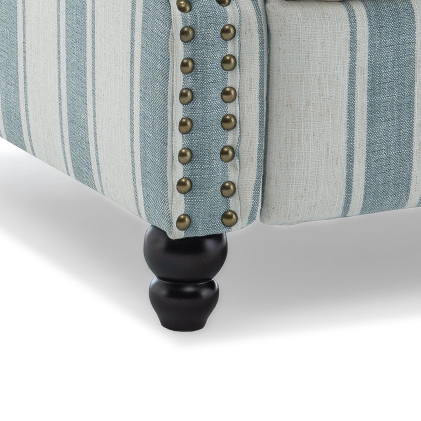 Set di 2 poltrone reclinabili imbottite con schienale a spinta e borchie