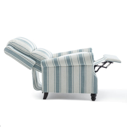 Set di 2 poltrone reclinabili imbottite con schienale a spinta e borchie