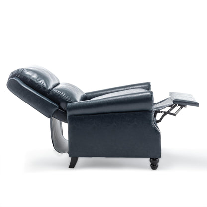 Set di 2 poltrone reclinabili imbottite con schienale a spinta e borchie