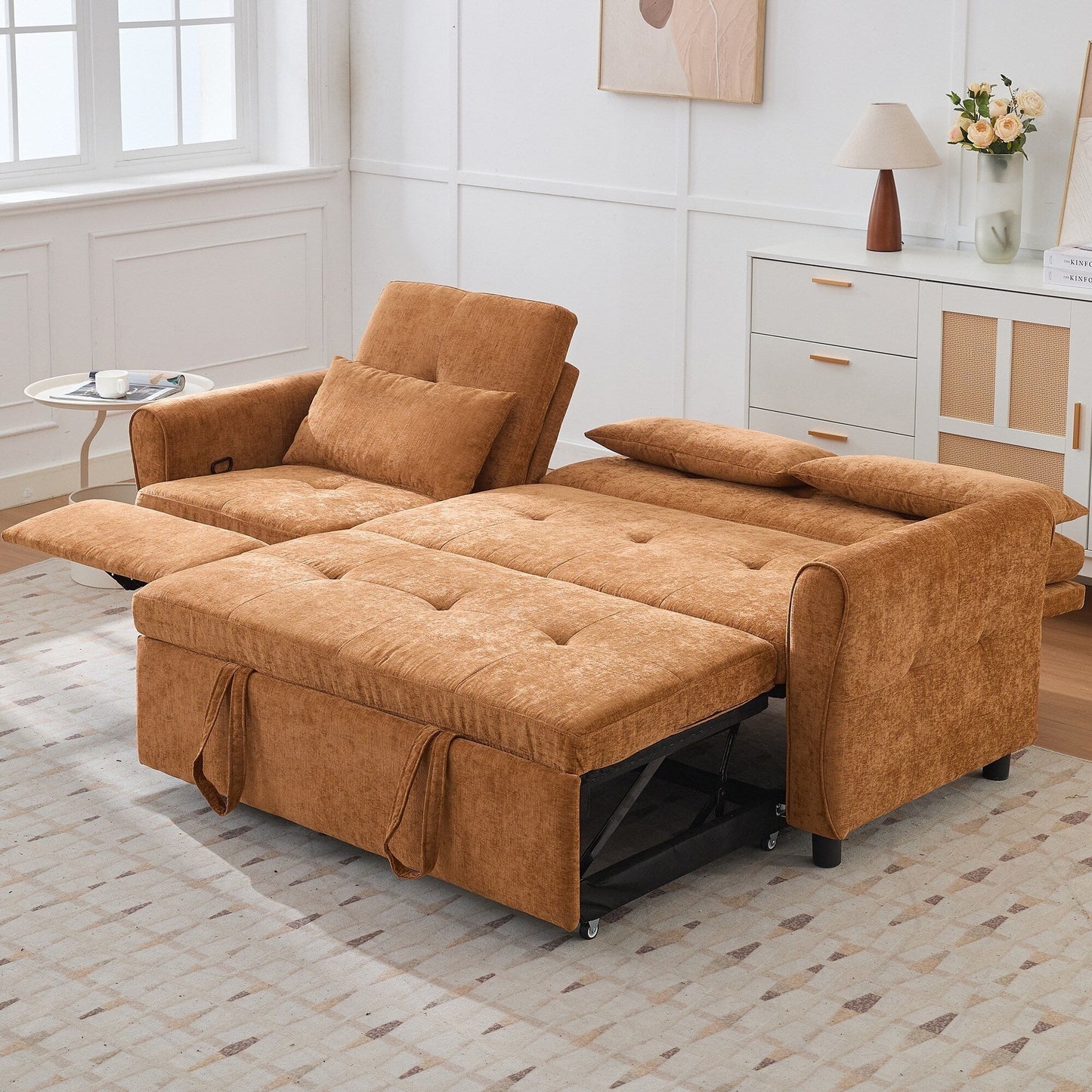 Divano 2 in 1 con divano letto estraibile e poltrona reclinabile reversibile di Harper&amp;Bright Designs