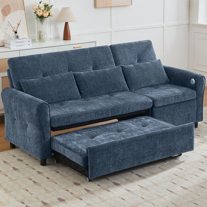 Divano 2 in 1 con divano letto estraibile e poltrona reclinabile reversibile di Harper&amp;Bright Designs