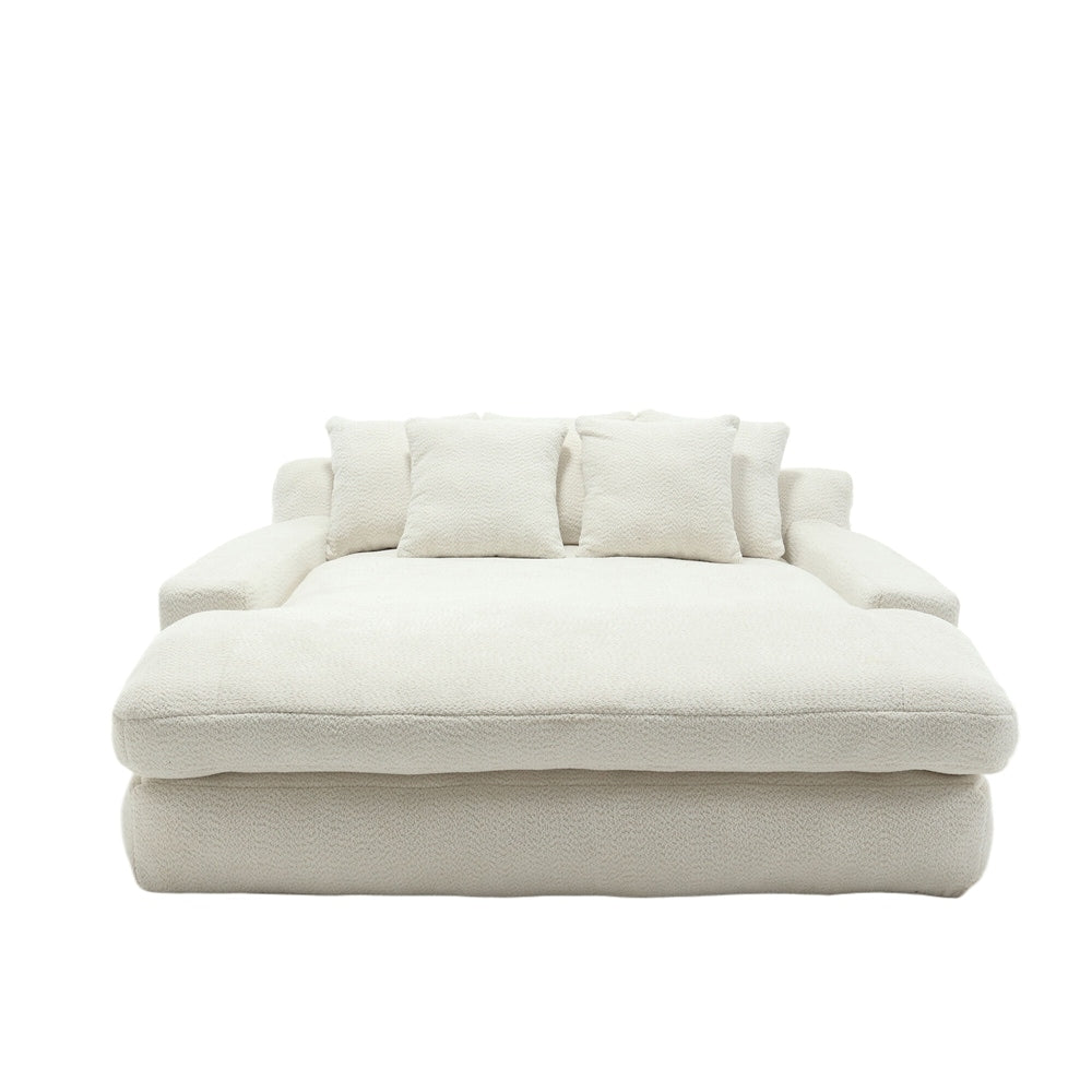 Divano a 2 posti con 5 cuscini posteriori, comodo divano con seduta profonda per soggiorno