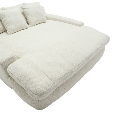 Divano a 2 posti con 5 cuscini posteriori, comodo divano con seduta profonda per soggiorno