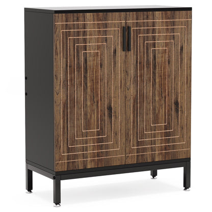 Mobiletto portascarpe moderno con ante per 20 paia di scarpe, portascarpe indipendente a 6 ripiani per ingresso