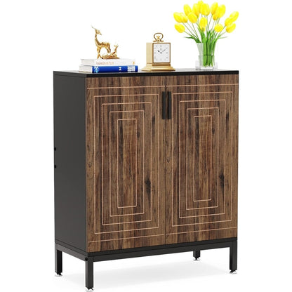 Scarpiera da 20 paia, scarpiera moderna da 37,4 pollici con ante, bianca e oro