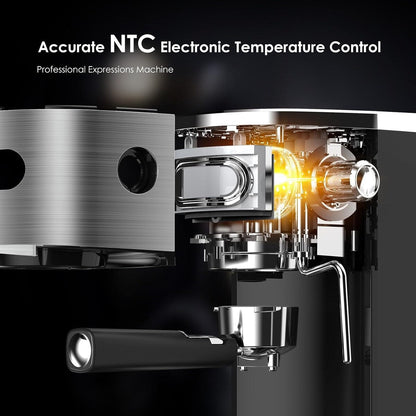 Macchina per caffè espresso da 20 bar con montalatte e lancia vapore, macchina per cappuccino e latte per uso domestico, regalo per gli amanti del caffè