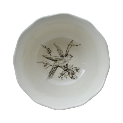 222 Fifth Adelaide Servizio da tavola in porcellana da 16 pezzi con piatti rotondi, ciotole e tazze, bianco antico