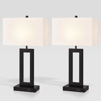 Set di 22 lampade da tavolo USB grigie con controllo touch