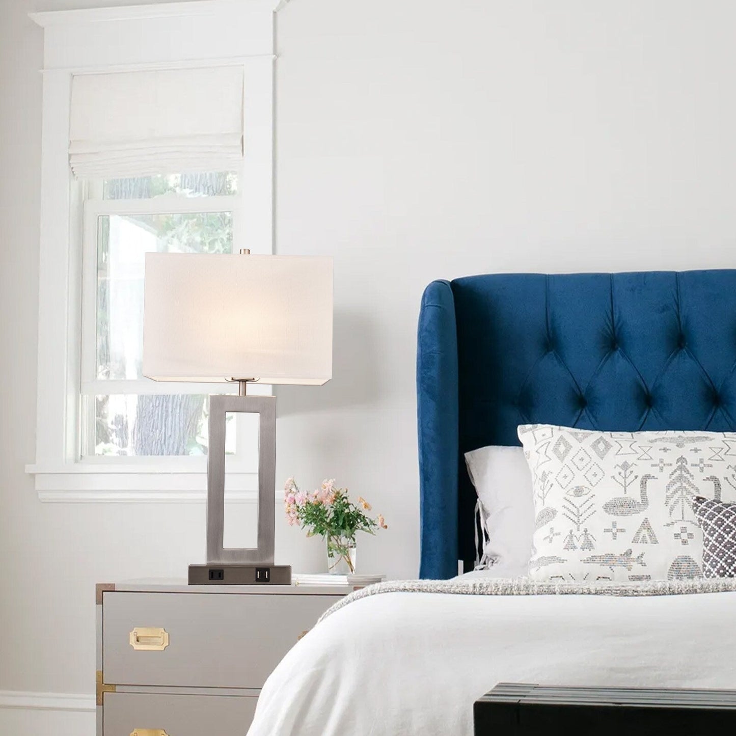 Set di 22 lampade da tavolo USB grigie con controllo touch