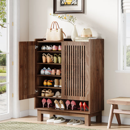 Mobiletto portascarpe con anta per ingresso e soggiorno, per 24 paia di scarpe