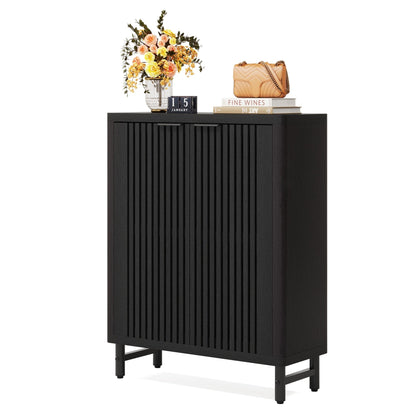 Mobiletto portascarpe con anta per ingresso e soggiorno, per 24 paia di scarpe