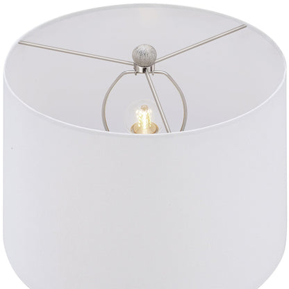 Lampada da tavolo in stile fattoria beige/oro lavato da 24,5 pollici con paralume in lino bianco (set di 2) - 24,5 H