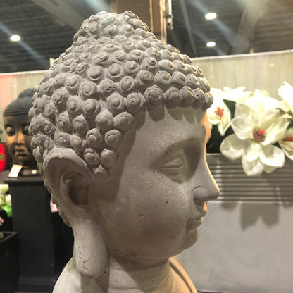 Statua del Buddha in meditazione in cemento leggero da 25,6 pollici