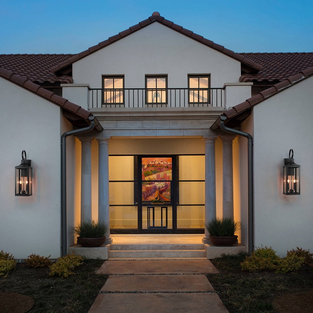 Applique da parete per esterni in bronzo da 25,7 H, 2 luci, grande