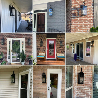 Applique da parete per esterni in bronzo da 25,7 H, 2 luci, grande