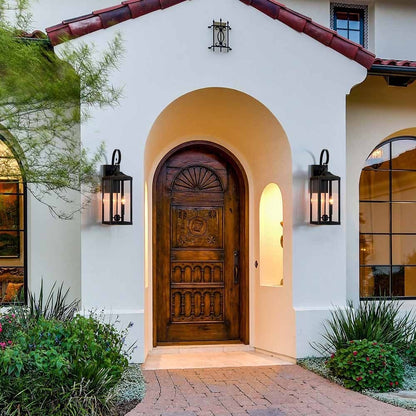 Applique da parete per esterni in bronzo da 25,7 H, 2 luci, grande