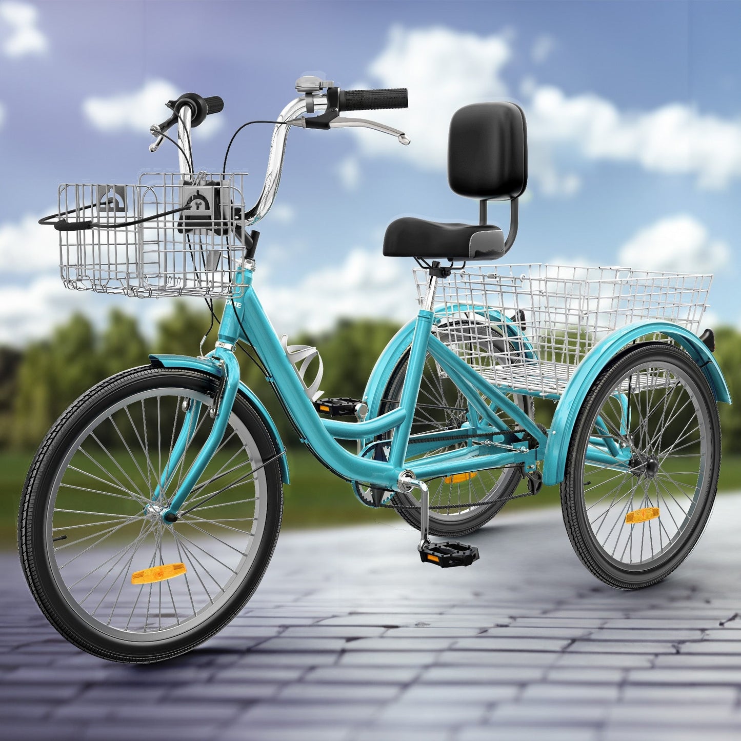 26 Tricicli per adulti a 3 ruote, bici a 7 velocità