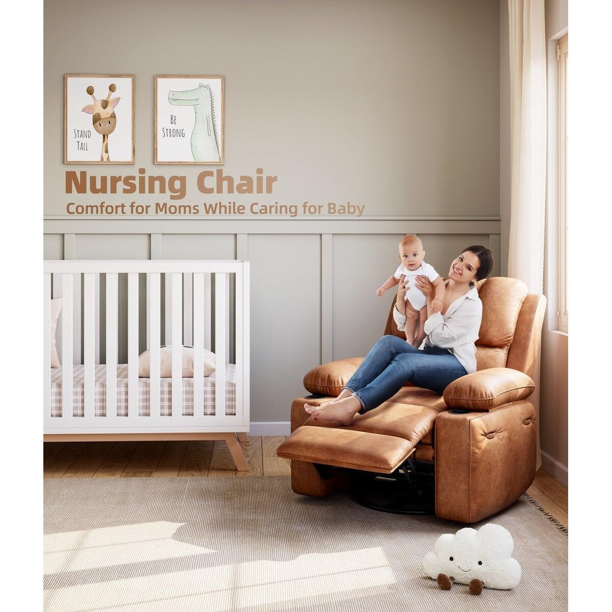 Poltrone reclinabili girevoli a 360° da 27'' con riscaldamento e massaggio