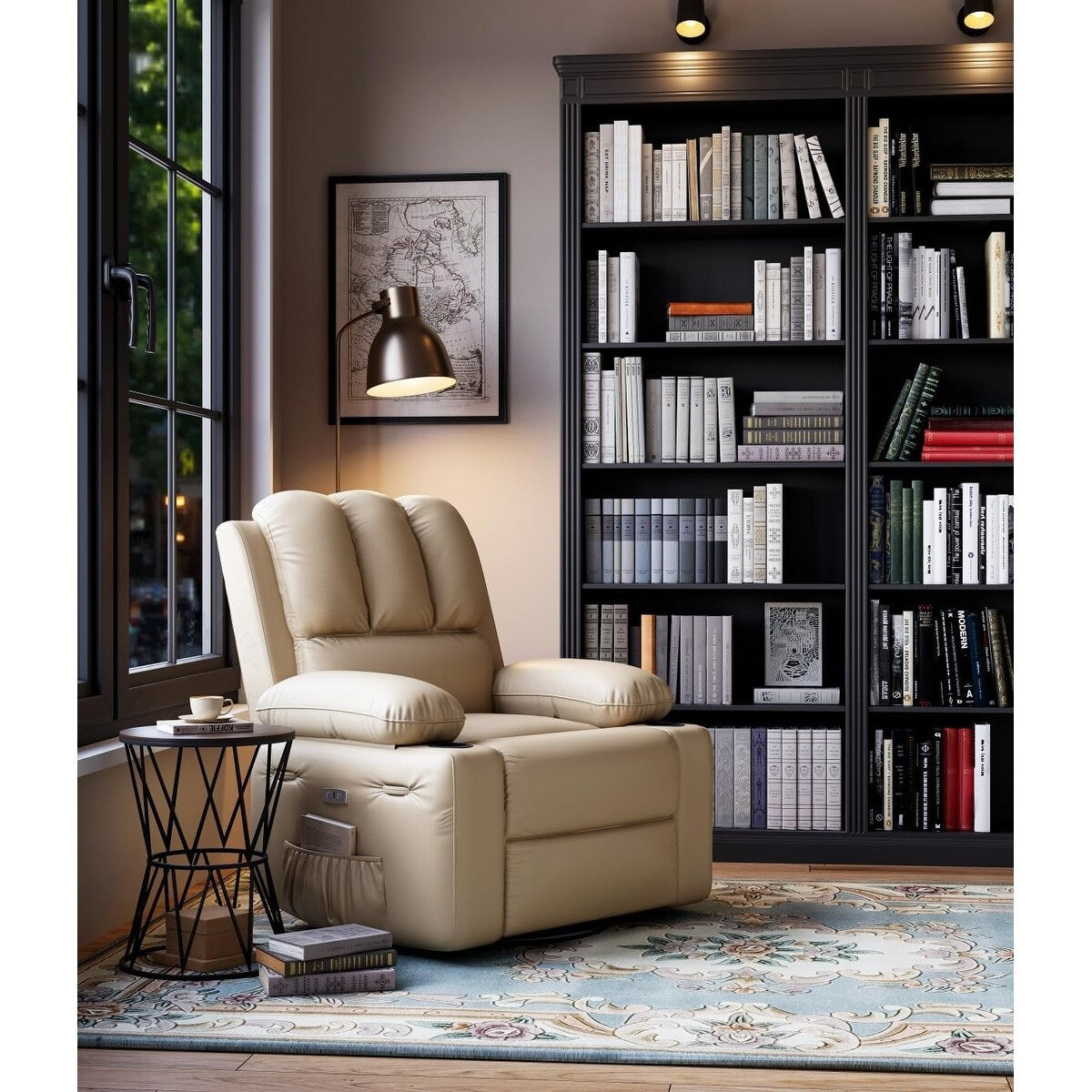 Poltrone reclinabili girevoli a 360° da 27'' con riscaldamento e massaggio