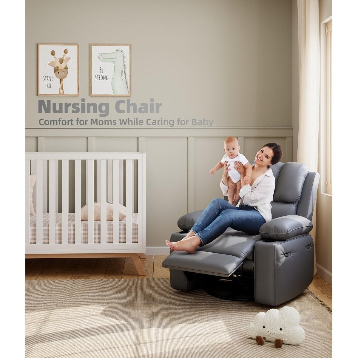 Poltrone reclinabili girevoli a 360° da 27'' con riscaldamento e massaggio