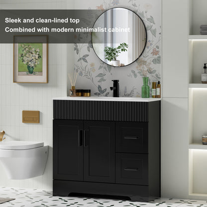 Mobile bagno Wavy Line 30/36/48 con lavabo e rubinetto