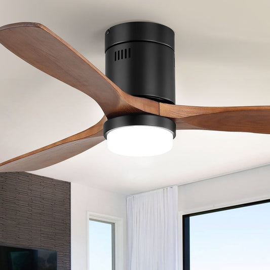Ventilatore da soffitto a filo Sofucor da 52 pollici con telecomando, motore reversibile, luce integrata opzionale