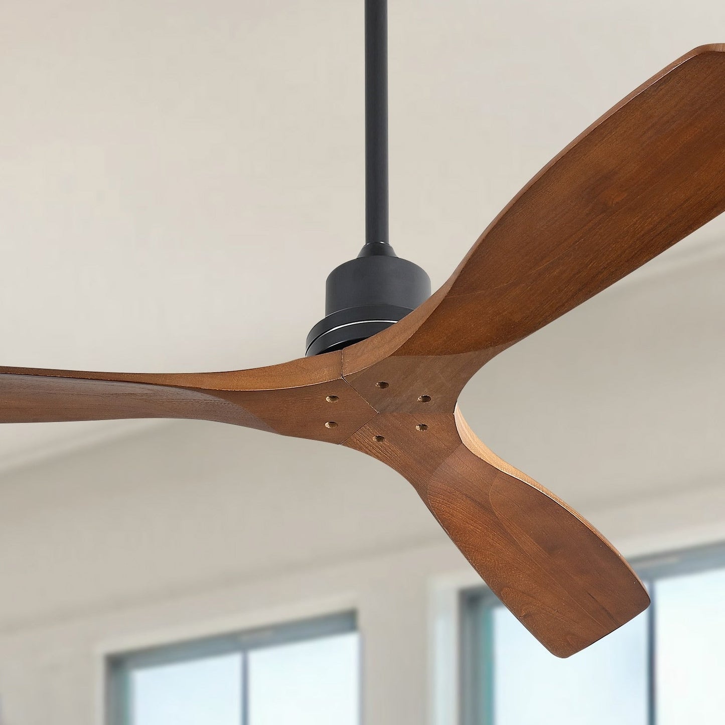 Ventilatore da soffitto in legno per interni Sofucor 52 con telecomando, luce integrata opzionale